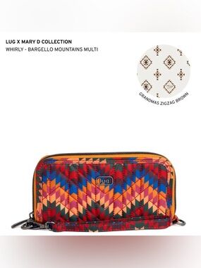 Lug Guild Collection Whirly RFID Wallet - Bargello Mountains Multi